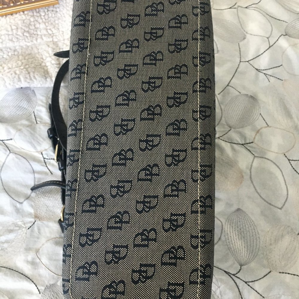 Dooney & Bourke Monogram Db Gray And Black Canvas… - image 8